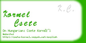 kornel csete business card